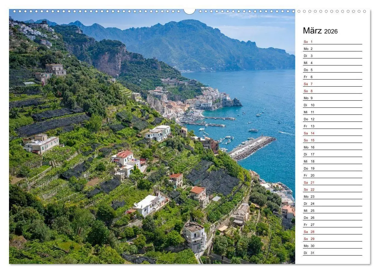 Bild: 9783516734775 | Amalfiküste - Der Planer (Wandkalender 2026 DIN A2 quer), CALVENDO...