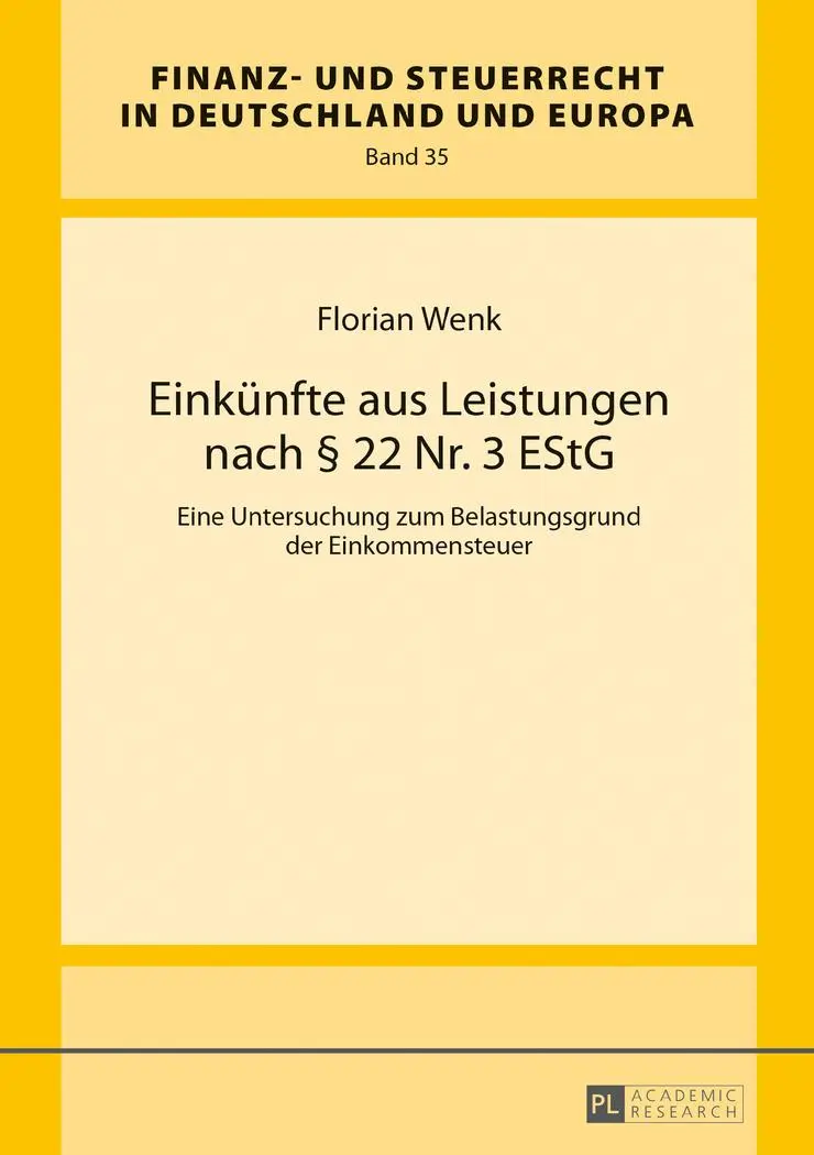 Cover: 9783631714775 | Einkünfte aus Leistungen nach § 22 Nr. 3 EStG | Florian Wenk | Buch