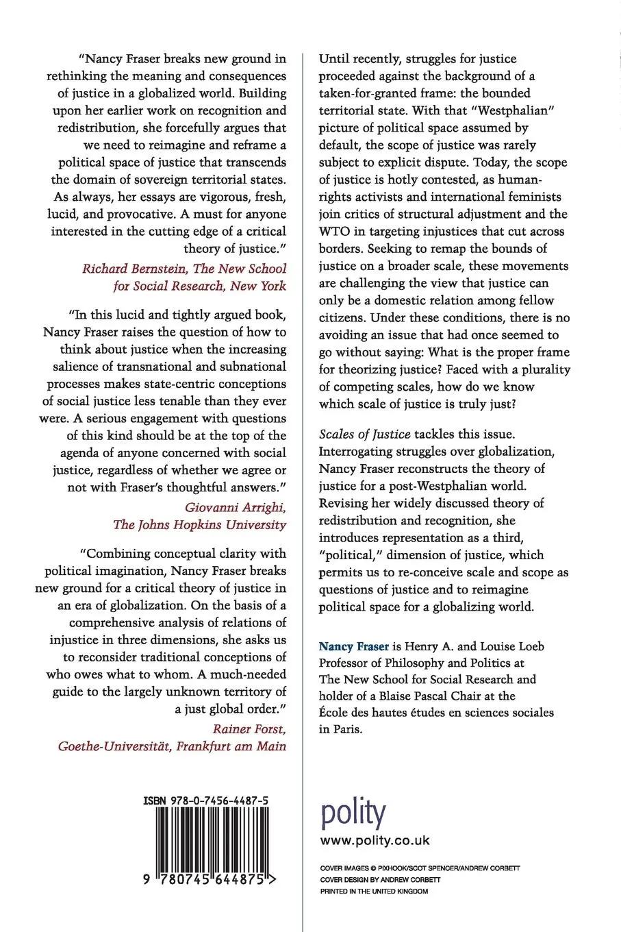Rückseite: 9780745644875 | Scales of Justice | Reimagining Political Space in a Globalizing World