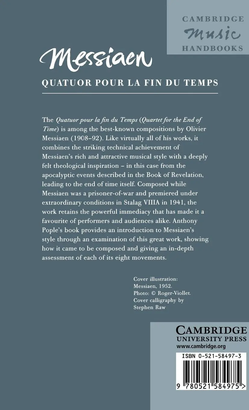 Rückseite: 9780521584975 | Messiaen | Quatuor Pour La Fin Du Temps | Anthony Pople | Buch | 2003