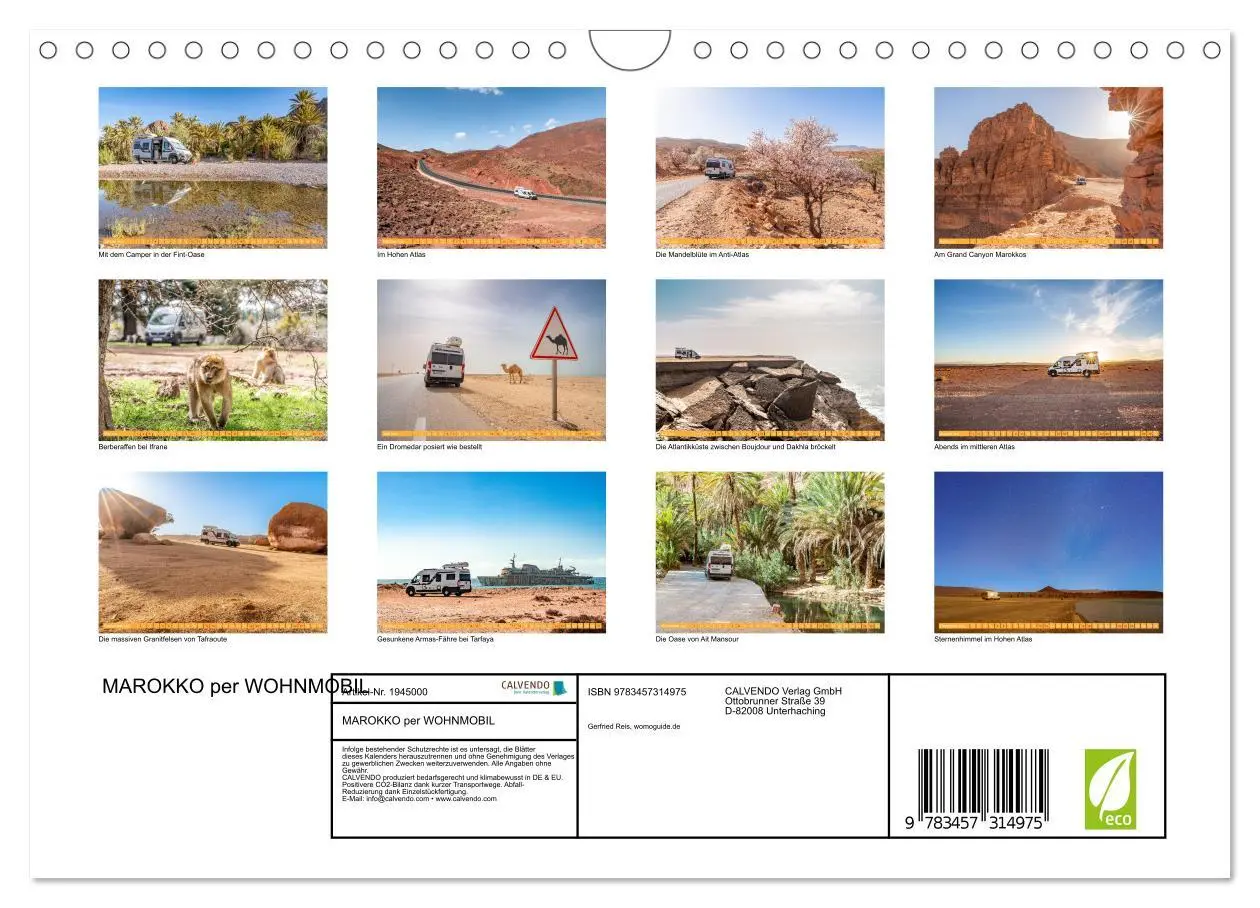 Bild: 9783457314975 | MAROKKO per WOHNMOBIL (Wandkalender 2026 DIN A4 quer), CALVENDO...