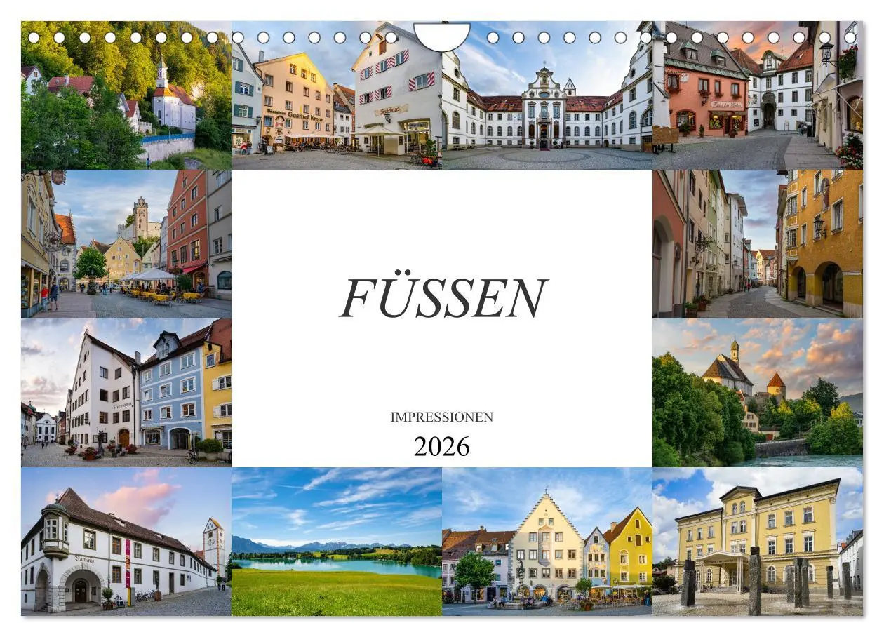 Cover: 9783457624975 | Füssen Impressionen (Wandkalender 2026 DIN A4 quer), CALVENDO...