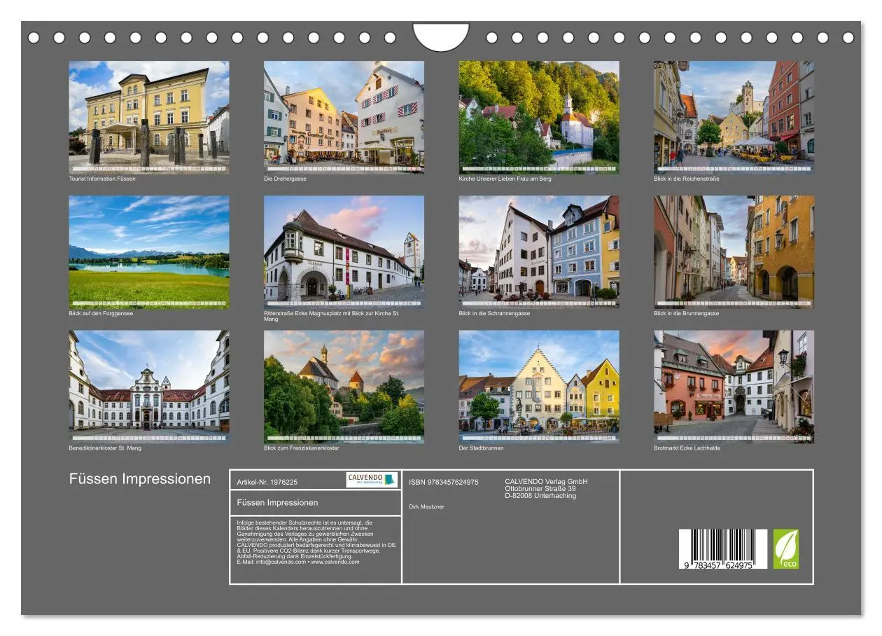 Bild: 9783457624975 | Füssen Impressionen (Wandkalender 2026 DIN A4 quer), CALVENDO...
