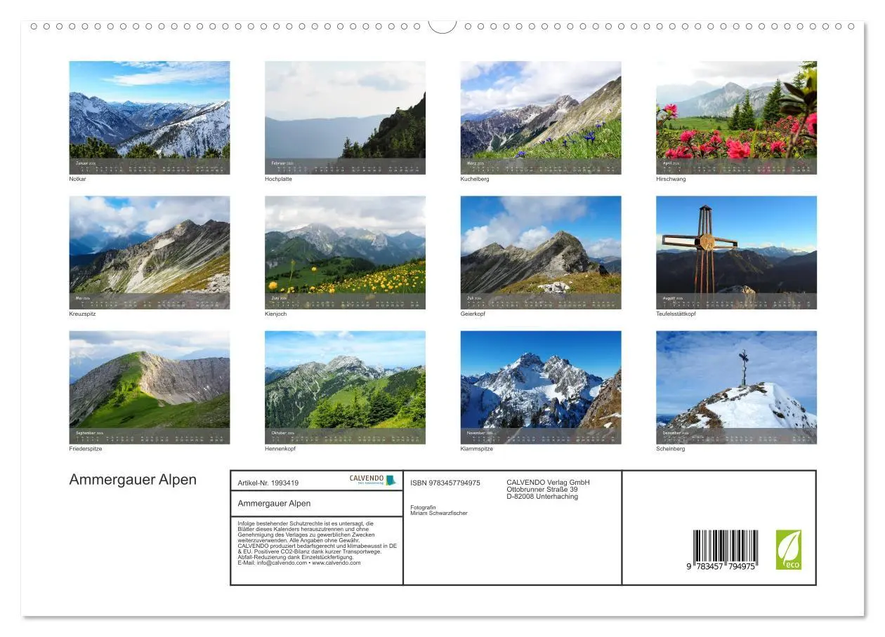 Bild: 9783457794975 | Ammergauer Alpen (hochwertiger Premium Wandkalender 2026 DIN A2...
