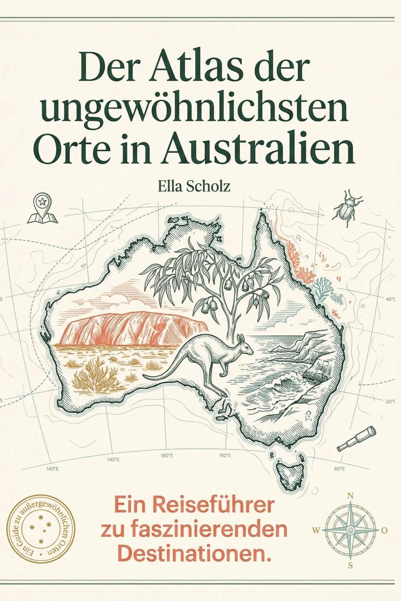 Cover: 9783695394975 | Der Atlas der ungewöhnlichsten Orte in Australien | Ella Scholz | Buch