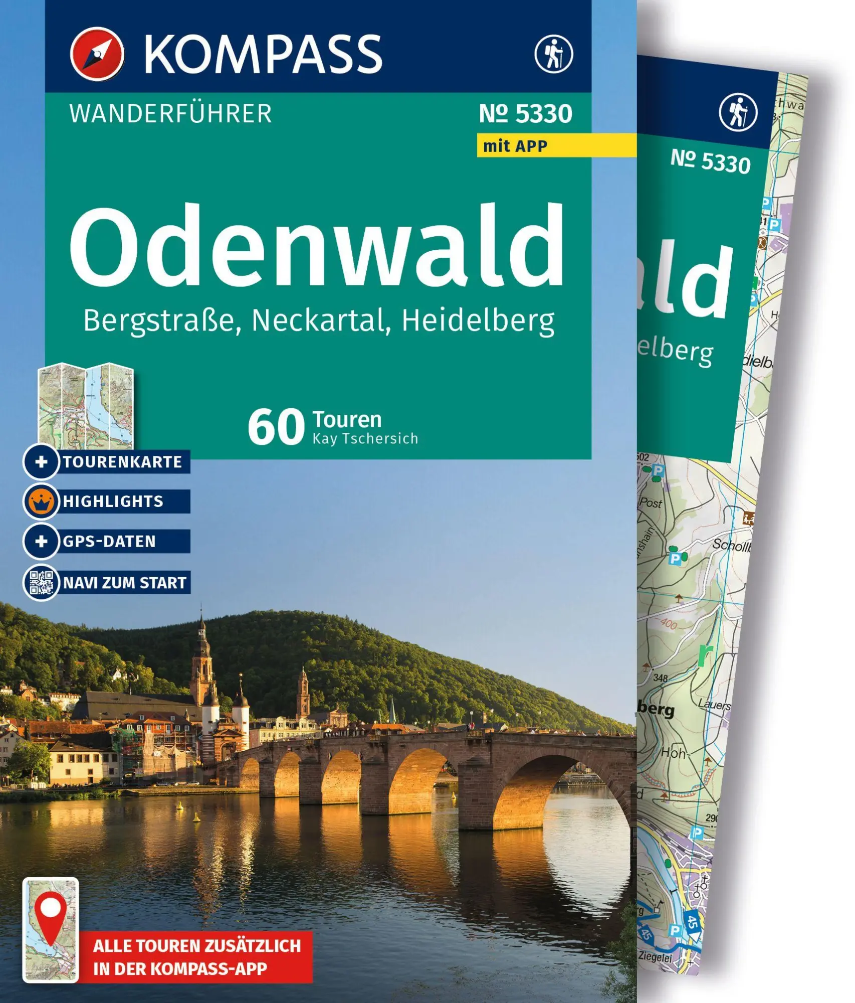 Cover: 9783991544975 | KOMPASS Wanderführer Odenwald, Bergstraße, Neckartal, Heidelberg,...