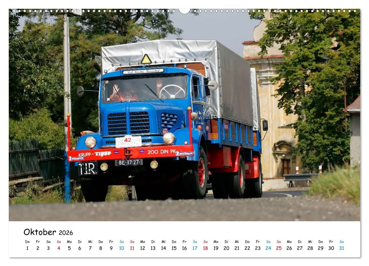 Bild: 9783516225075 | Klassische Lastkraftwagen (Wandkalender 2026 DIN A2 quer), CALVENDO...