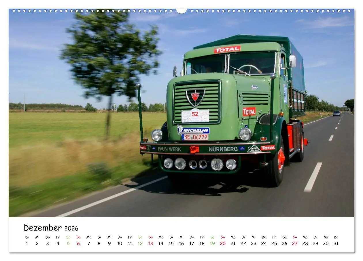 Bild: 9783516225075 | Klassische Lastkraftwagen (Wandkalender 2026 DIN A2 quer), CALVENDO...