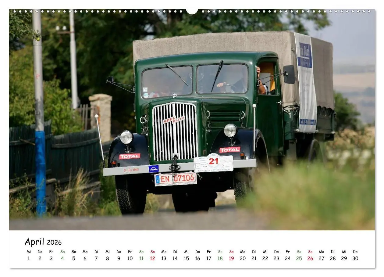 Bild: 9783516225075 | Klassische Lastkraftwagen (Wandkalender 2026 DIN A2 quer), CALVENDO...