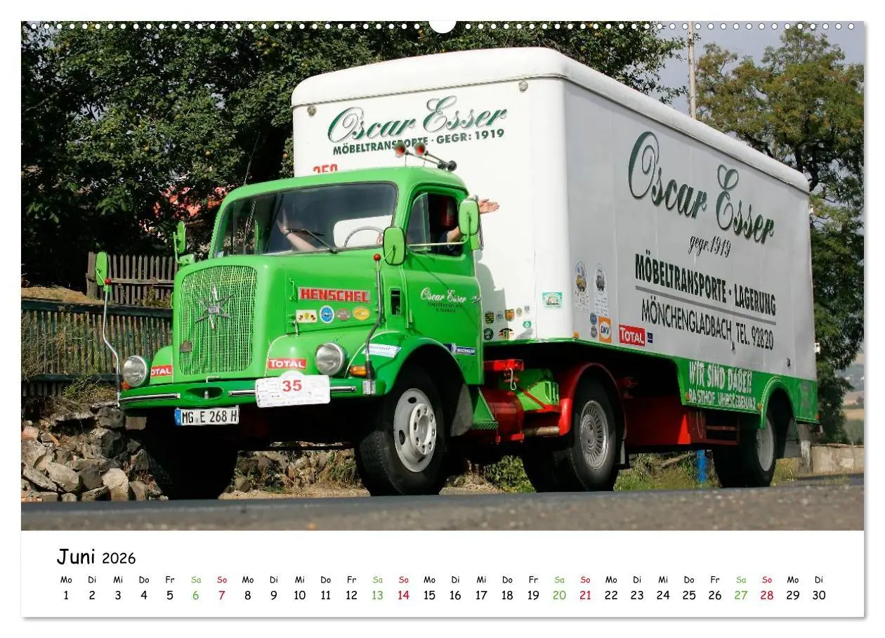Bild: 9783516225075 | Klassische Lastkraftwagen (Wandkalender 2026 DIN A2 quer), CALVENDO...