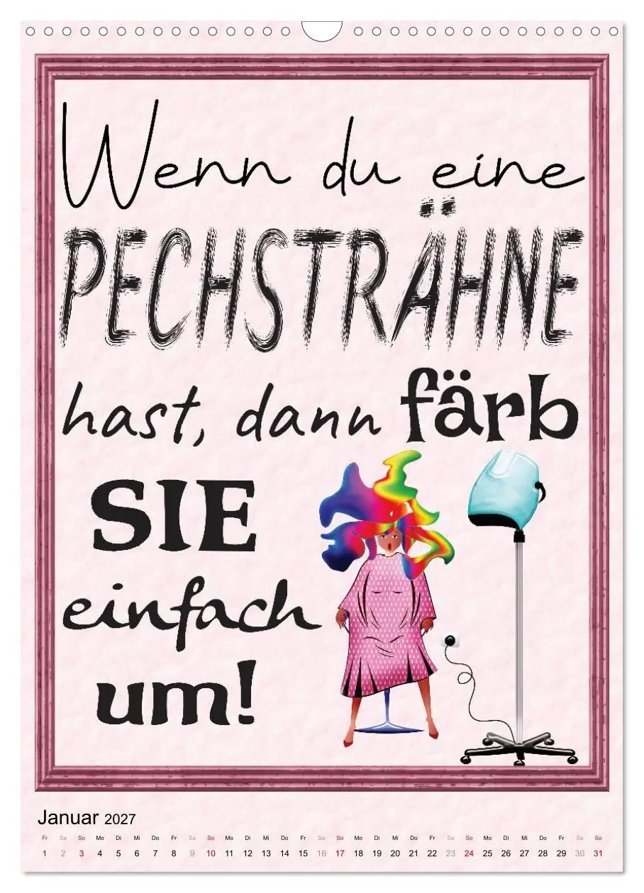 Bild: 9783569485075 | Friseur-Sprüche (Wandkalender 2027 DIN A3 hoch), CALVENDO...