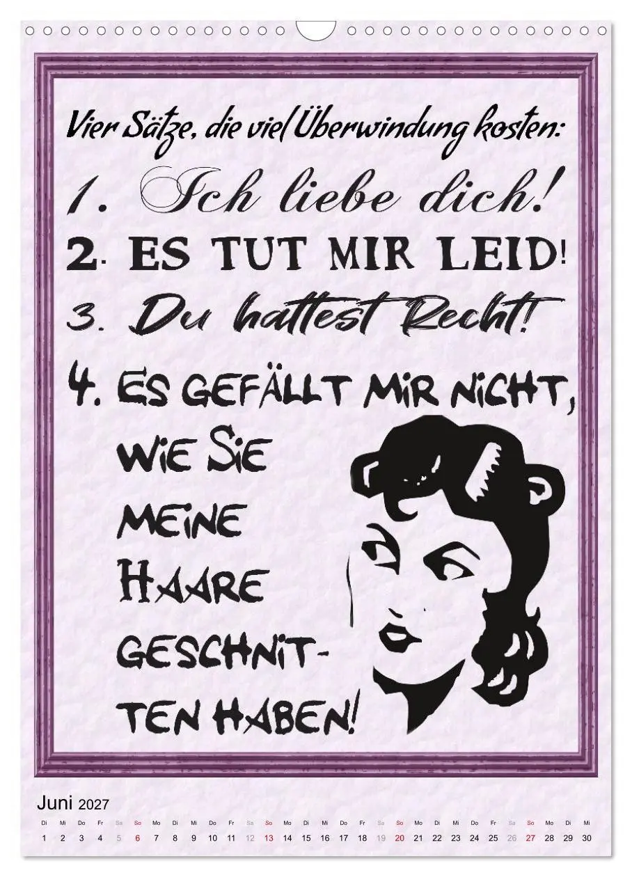 Bild: 9783569485075 | Friseur-Sprüche (Wandkalender 2027 DIN A3 hoch), CALVENDO...