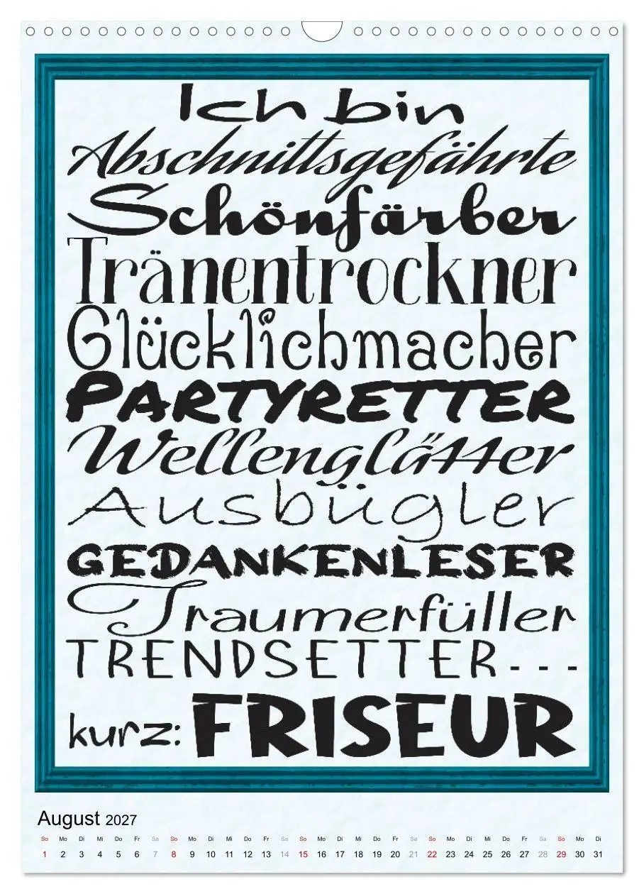 Bild: 9783569485075 | Friseur-Sprüche (Wandkalender 2027 DIN A3 hoch), CALVENDO...