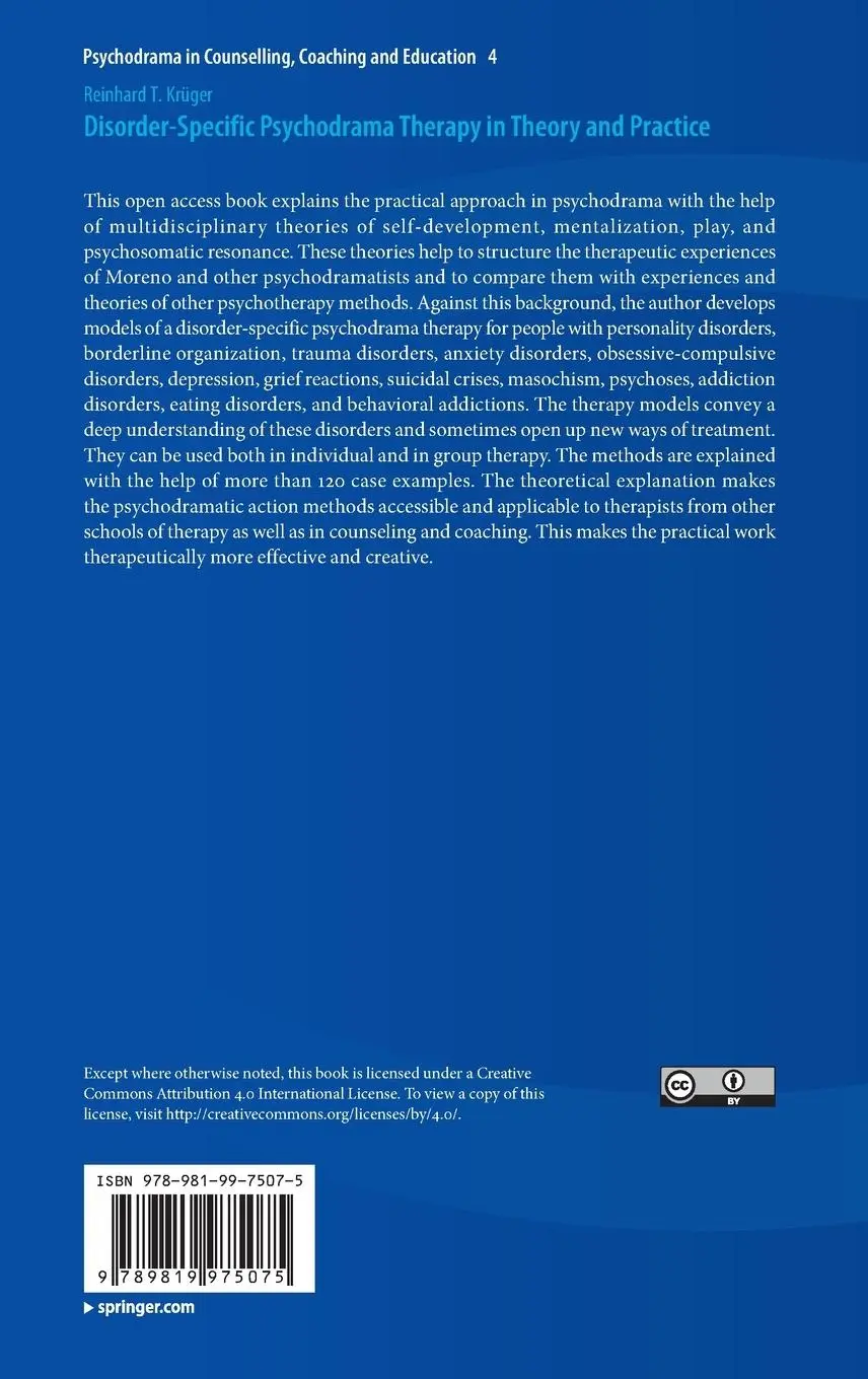 Rückseite: 9789819975075 | Disorder-Specific Psychodrama Therapy in Theory and Practice | Krüger