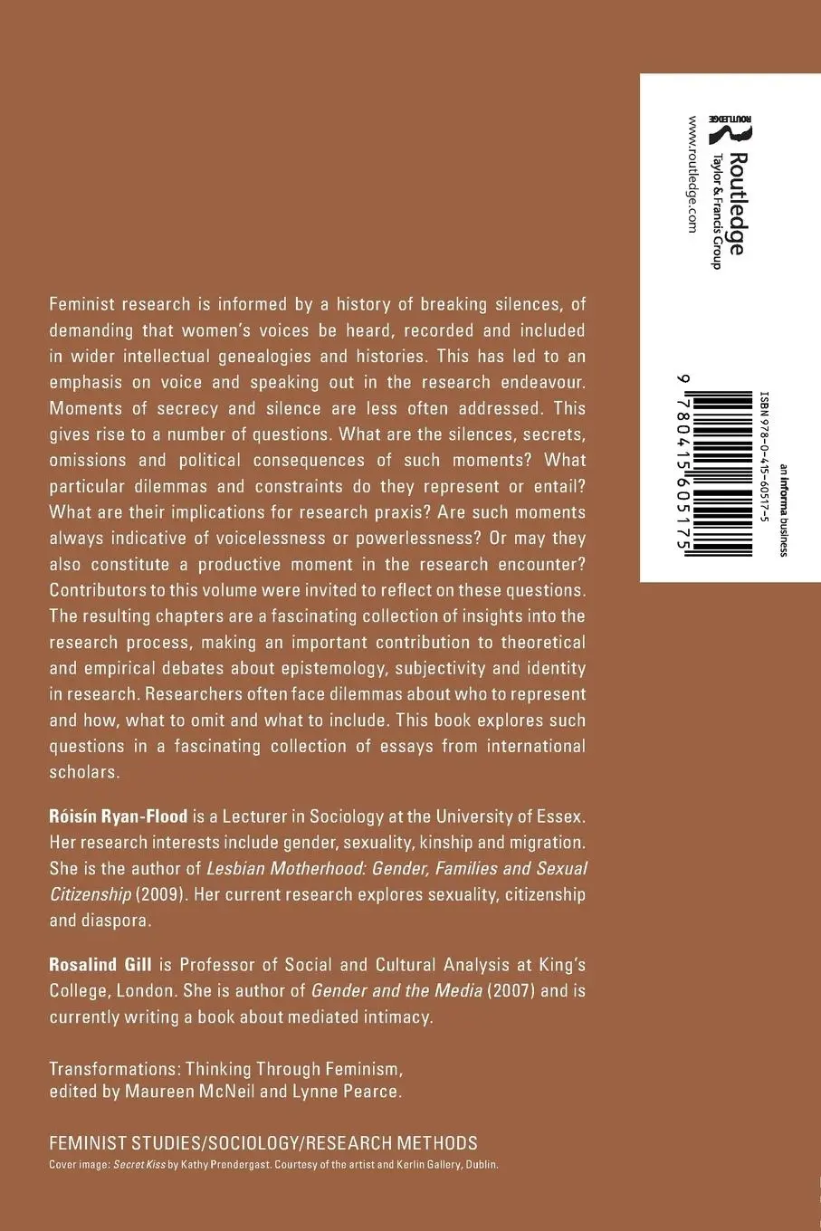 Rückseite: 9780415605175 | Secrecy and Silence in the Research Process | Feminist Reflections