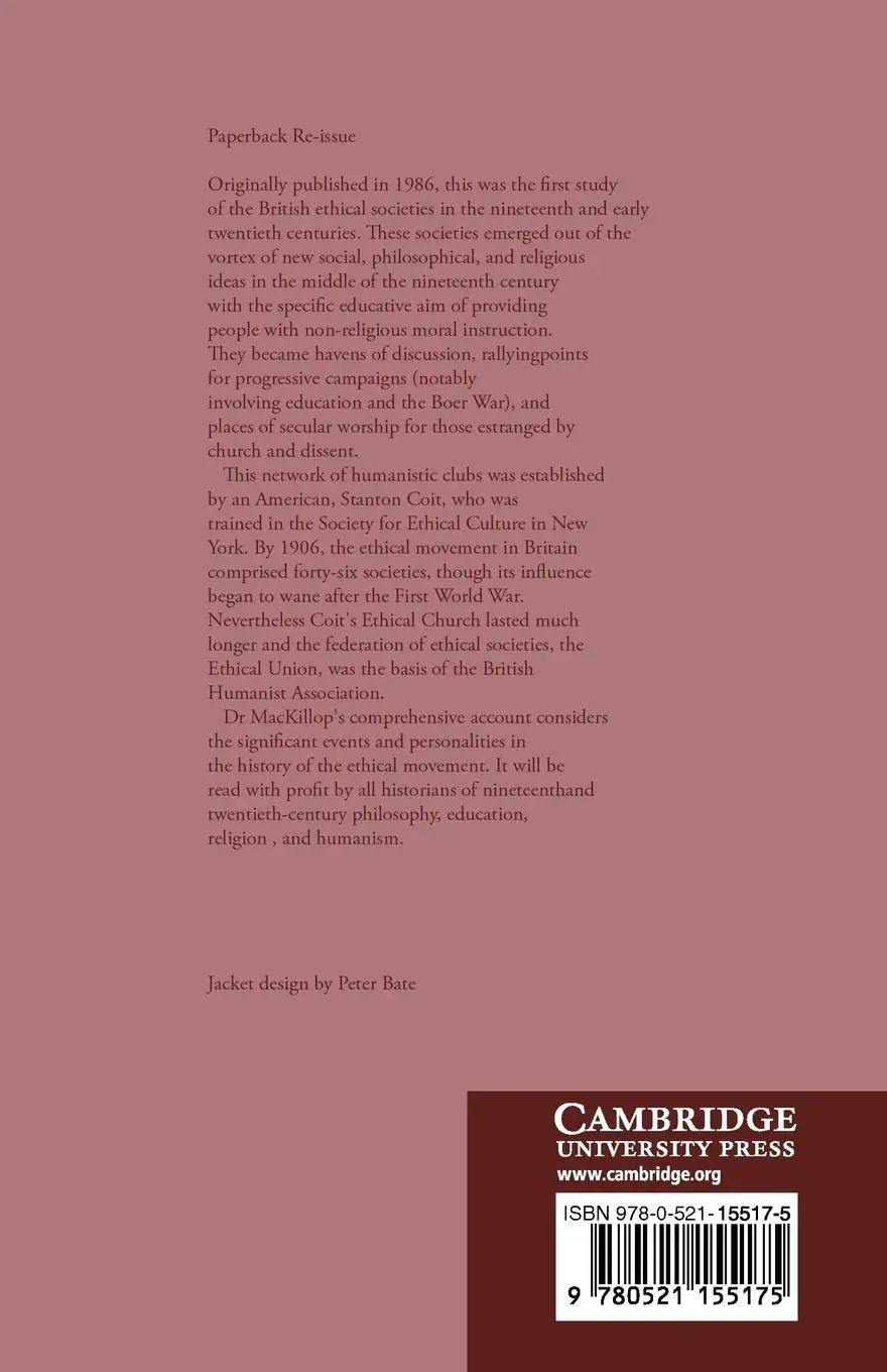 Rückseite: 9780521155175 | The British Ethical Societies | I. D. MacKillop | Taschenbuch | 2010