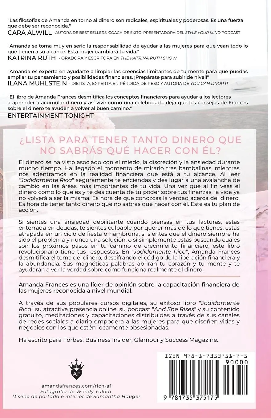 Rückseite: 9781735375175 | JODIDAMENTE RICA | TANTO DINERO QUE NO SABRÁS QUÉ HACER CON ÉL | Buch