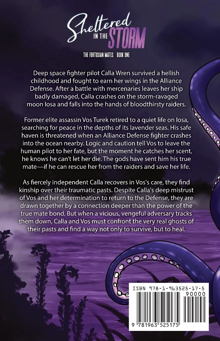 Rückseite: 9781963525175 | Sheltered in the Storm (The Fortusian Mates, Book 1) | Lisa Edmonds