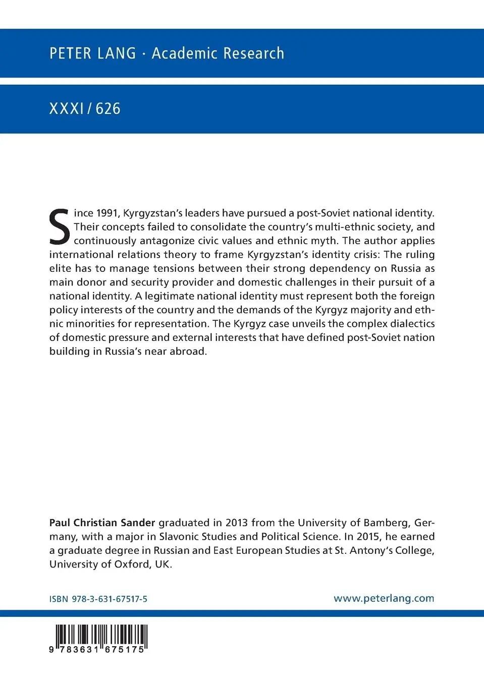 Rückseite: 9783631675175 | Nation-Building in the Shadow of the Bear: The Dialectics of...