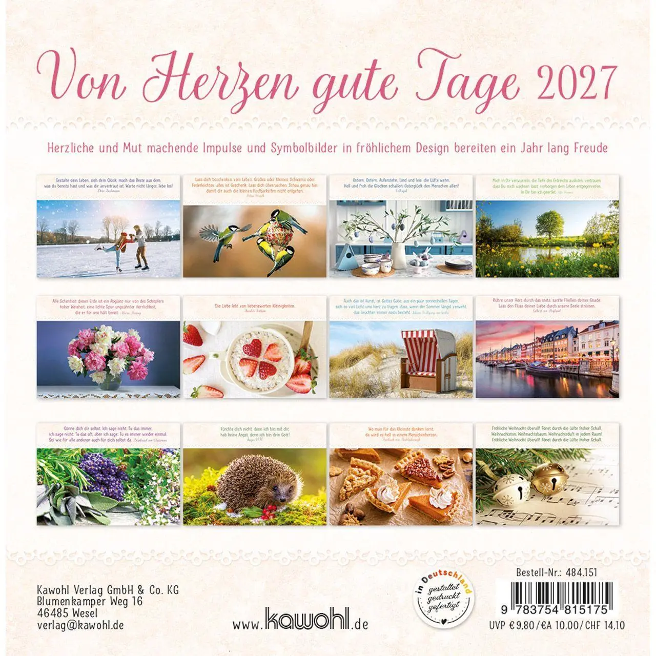 Bild: 9783754815175 | Von Herzen gute Tage 2027 | Kalender | Spiralbindung | 14 S. | Deutsch
