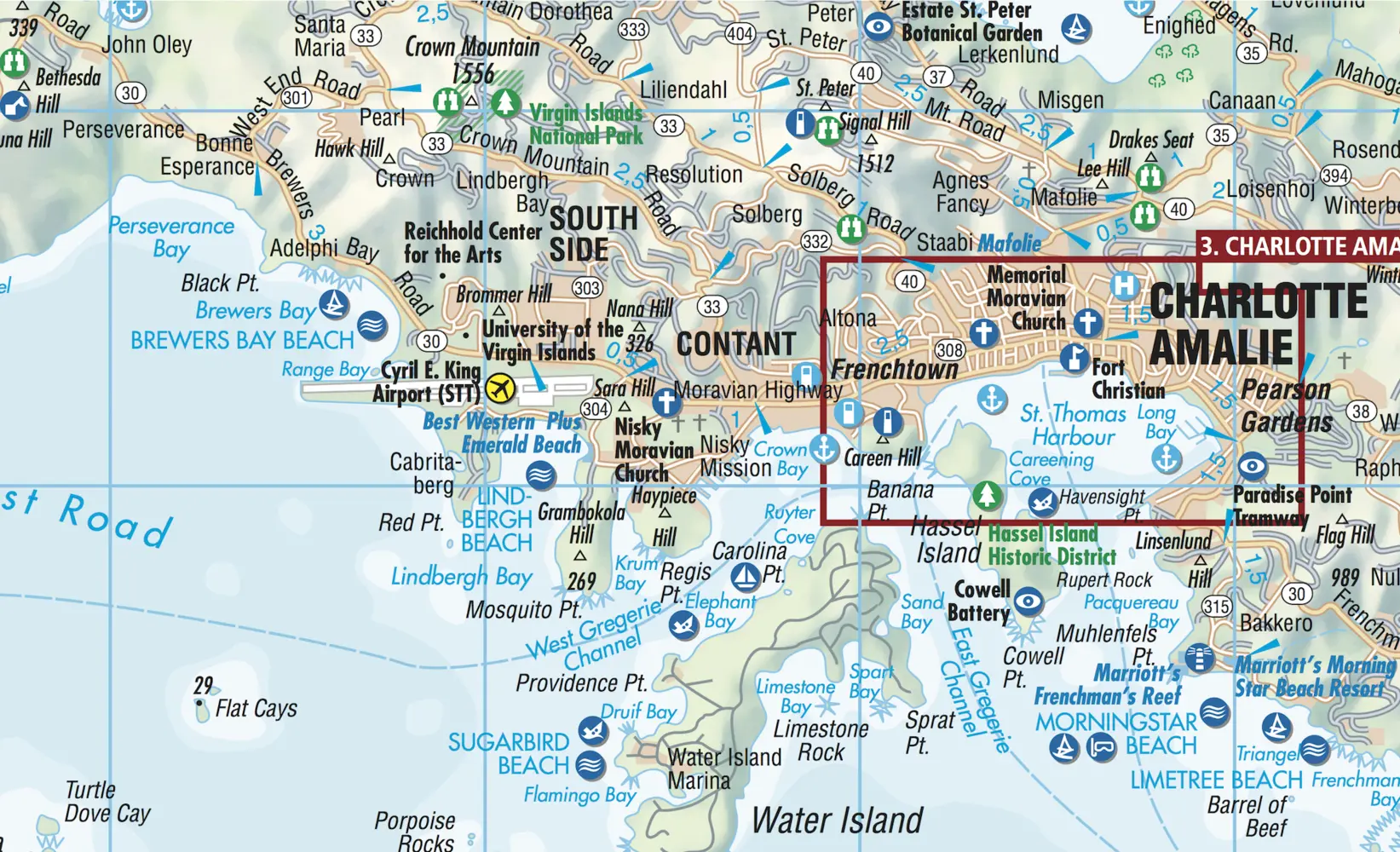 Bild: 9783866095175 | Borch Map Virgin Islands U.S. &amp; British | (Land-)Karte | Englisch