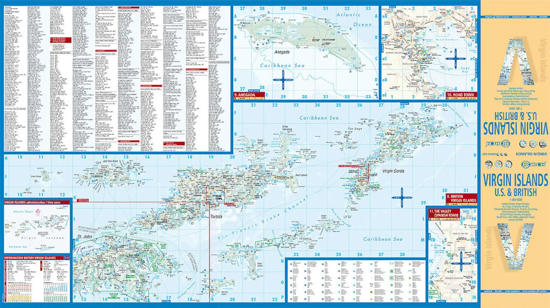 Bild: 9783866095175 | Borch Map Virgin Islands U.S. &amp; British | (Land-)Karte | Englisch