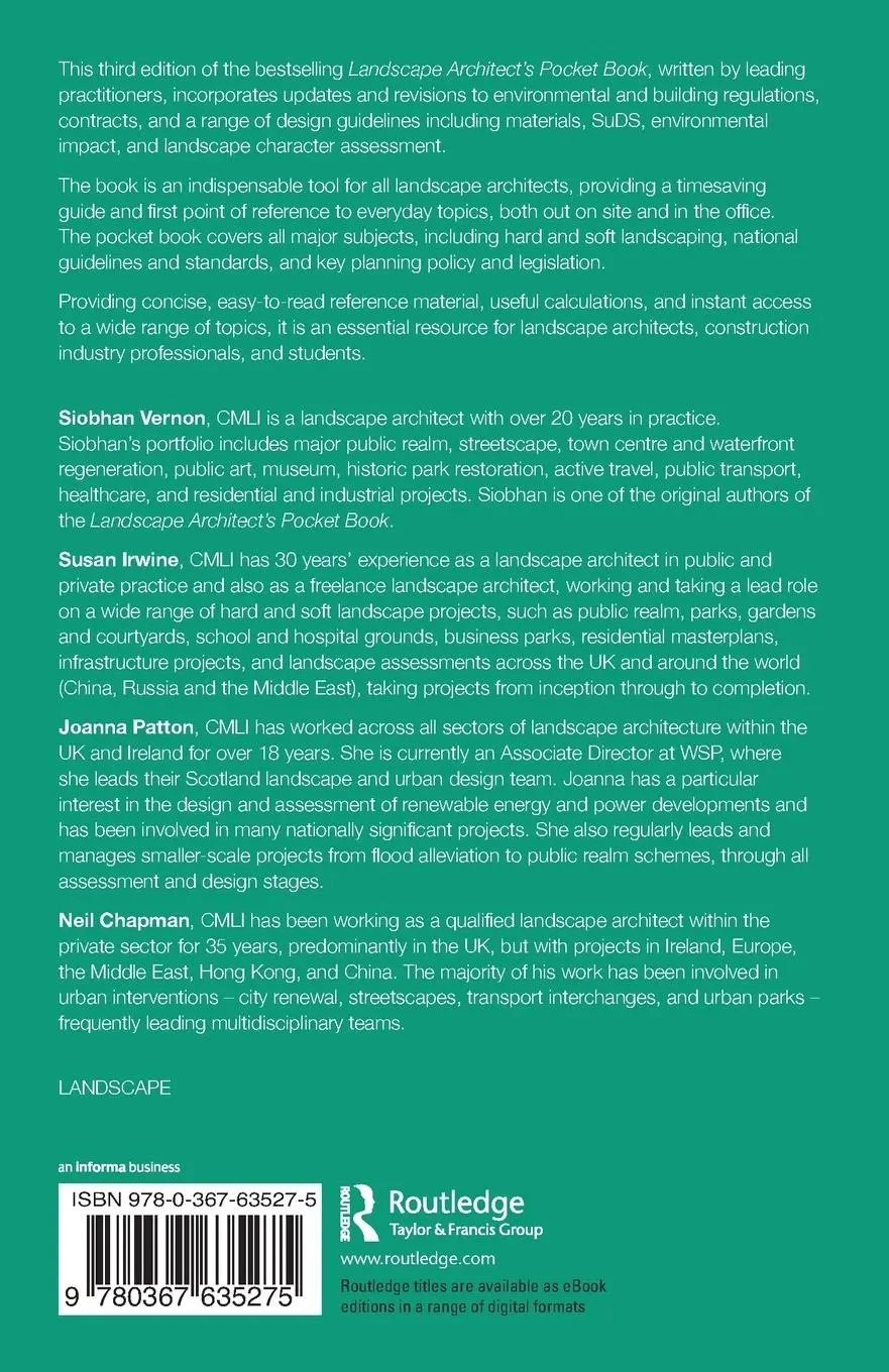 Rückseite: 9780367635275 | Landscape Architect's Pocket Book | Siobhan Vernon (u. a.) | Buch