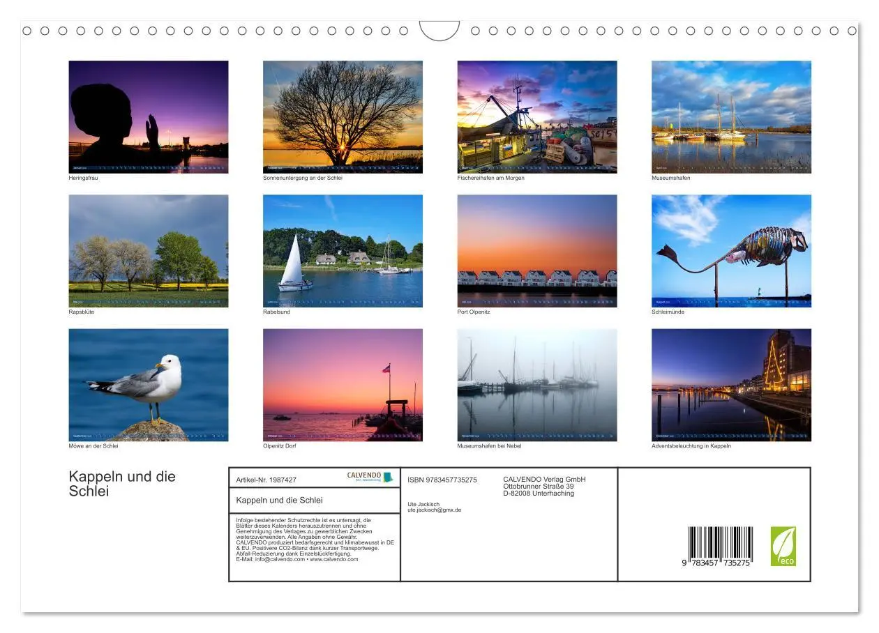 Bild: 9783457735275 | Kappeln und die Schlei (Wandkalender 2026 DIN A3 quer), CALVENDO...