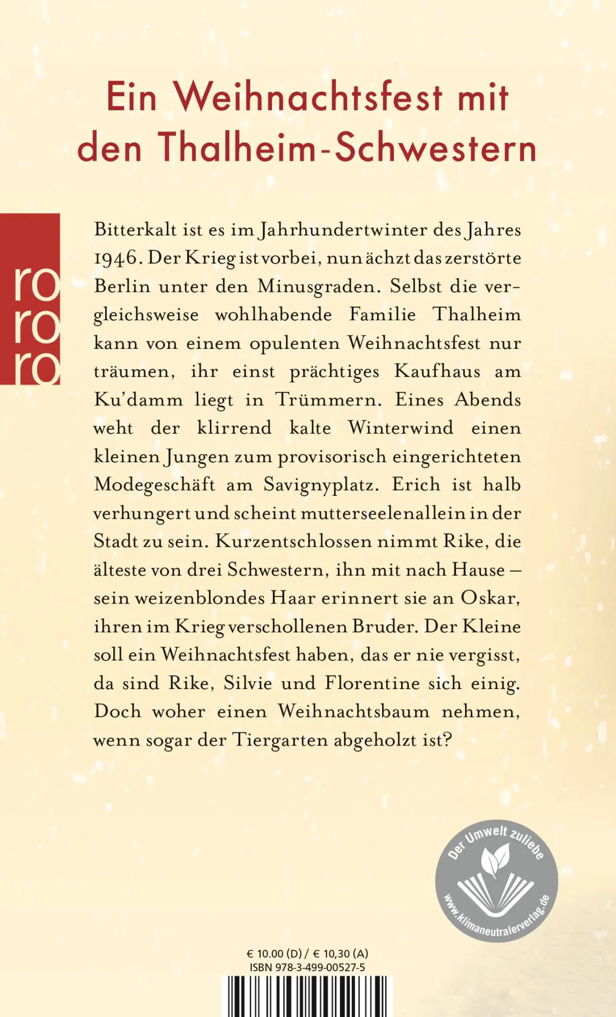 Rückseite: 9783499005275 | Weihnachten am Ku'damm | Brigitte Riebe | Taschenbuch | 160 S. | 2021