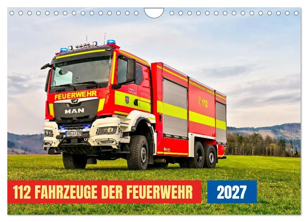 Cover: 9783594355275 | 112 Fahrzeuge der Feuerwehr (Wandkalender 2027 DIN A4 quer),...