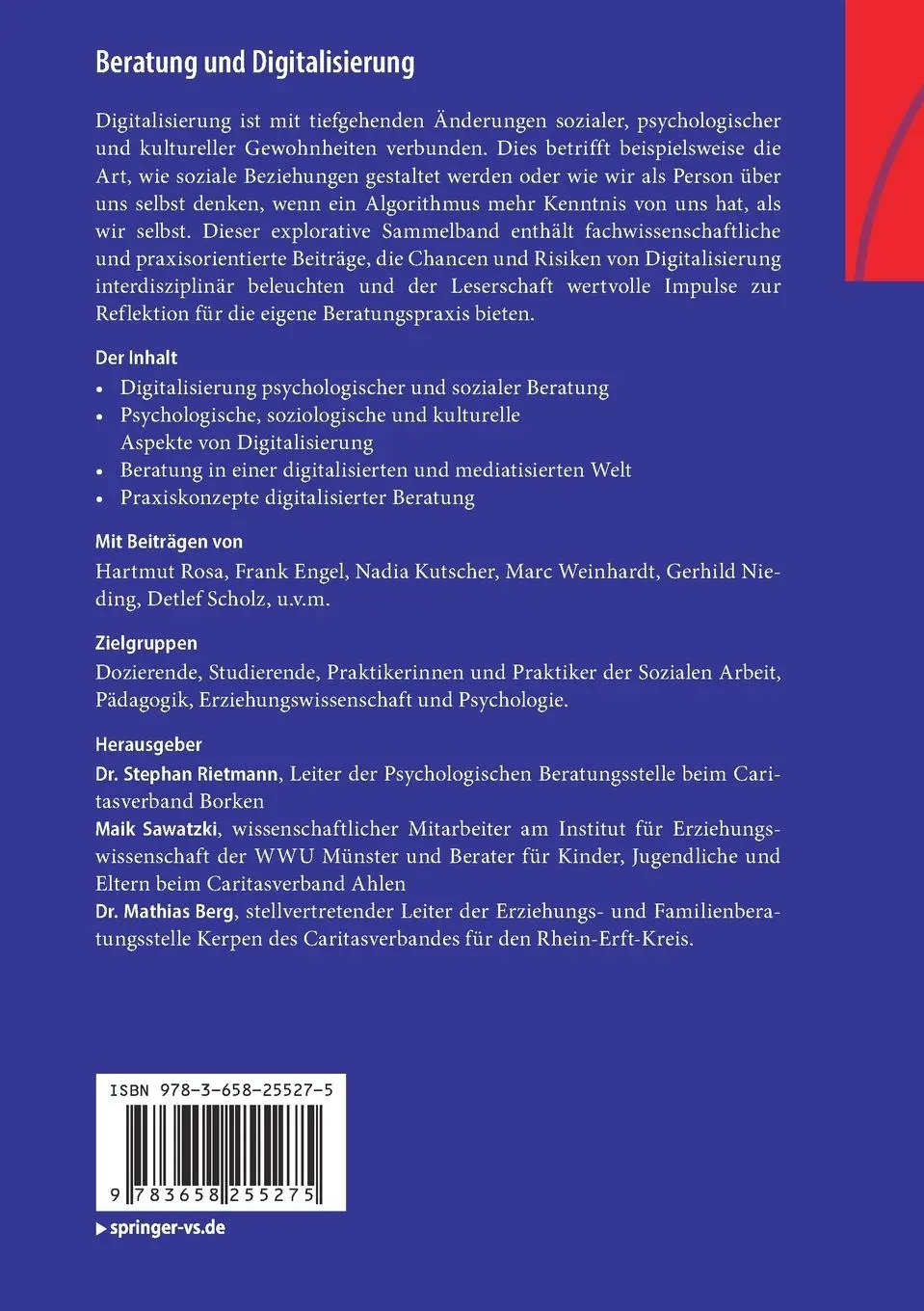 Rückseite: 9783658255275 | Beratung und Digitalisierung | Zwischen Euphorie und Skepsis | Buch