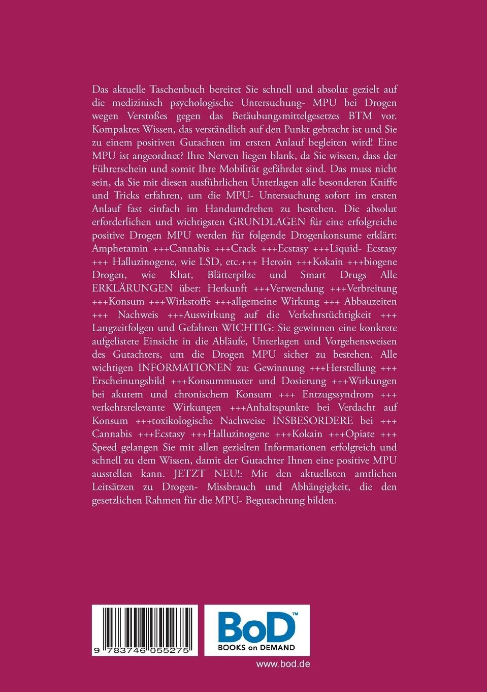 Rückseite: 9783746055275 | Die aktuelle MPU Drogen Vorbereitung | Lothar Arnold | Taschenbuch