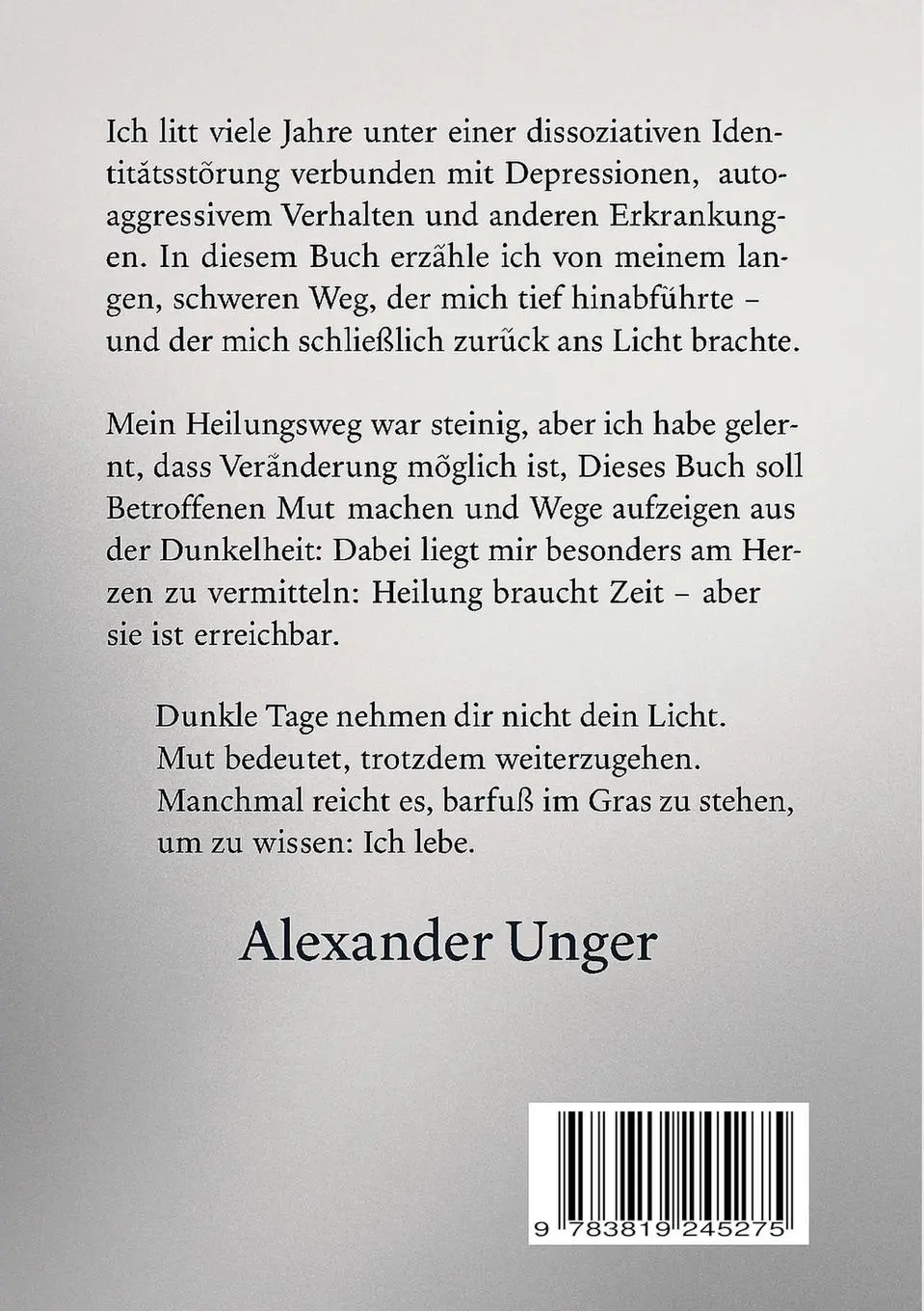 Rückseite: 9783819245275 | Gedankenstrudel | Mein Weg aus dem Sog und zurück ins Leben | Unger