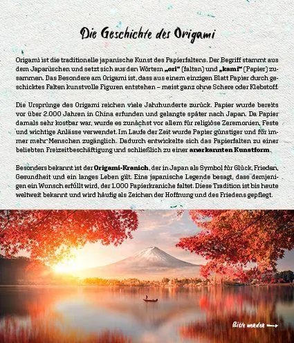 Bild: 9783960585275 | Origami-Wochenkalender 2027 | Kalender | 64 S. | Deutsch | 2027