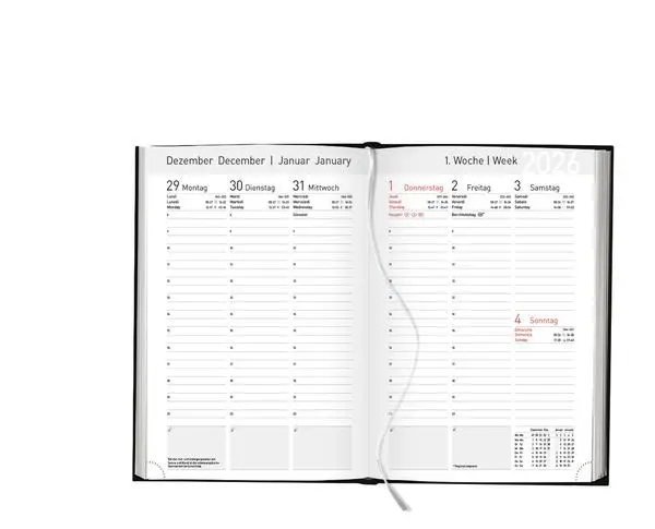 Bild: 9783731885375 | Buchkalender Wochentimer Balaton schwarz 2026 | Verlag Korsch | Buch