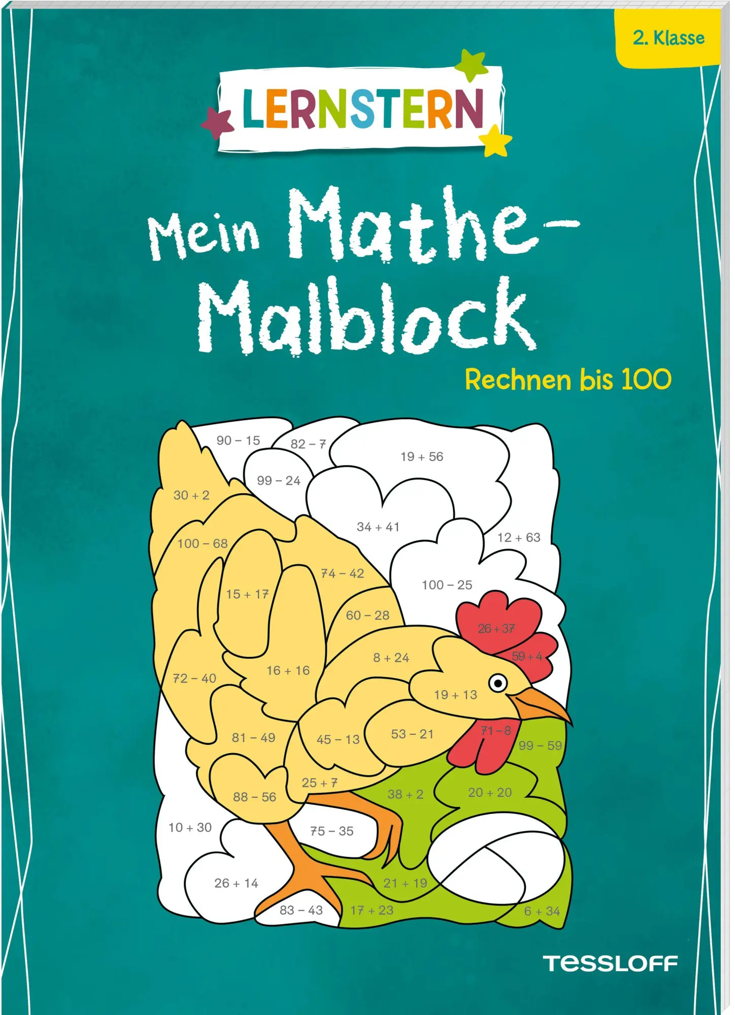 Cover: 9783788625375 | LERNSTERN. Mein Mathe-Malblock. Rechnen bis 100 | 2. Klasse | Buch