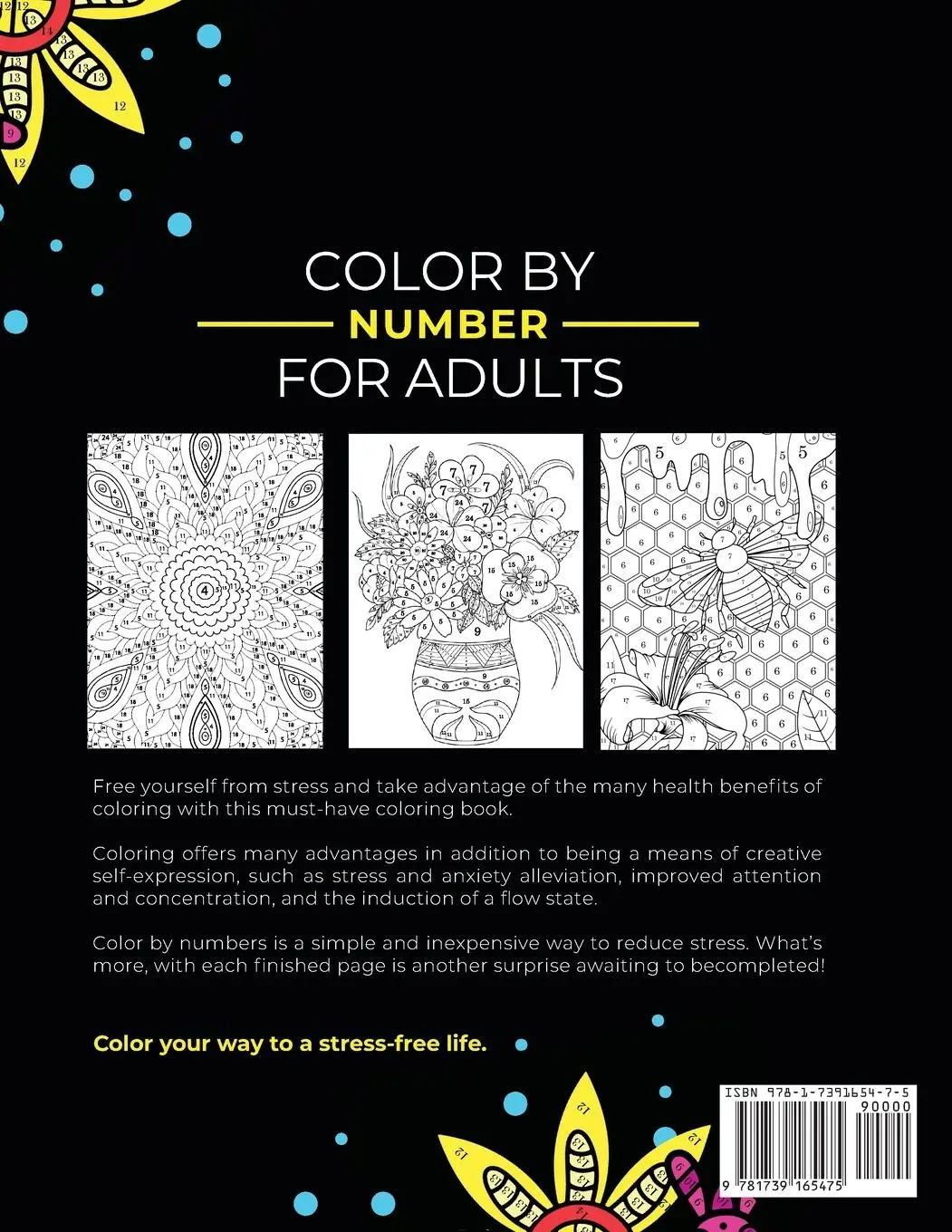 Rückseite: 9781739165475 | Color By Number For Adults | Premium Press | Taschenbuch | Englisch