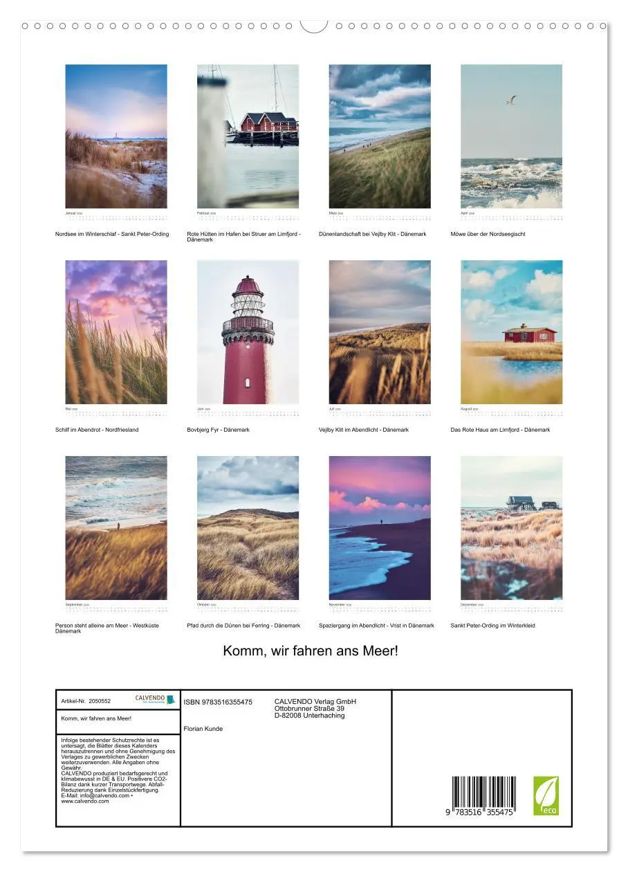 Bild: 9783516355475 | Komm, wir fahren ans Meer! (Wandkalender 2026 DIN A2 hoch),...