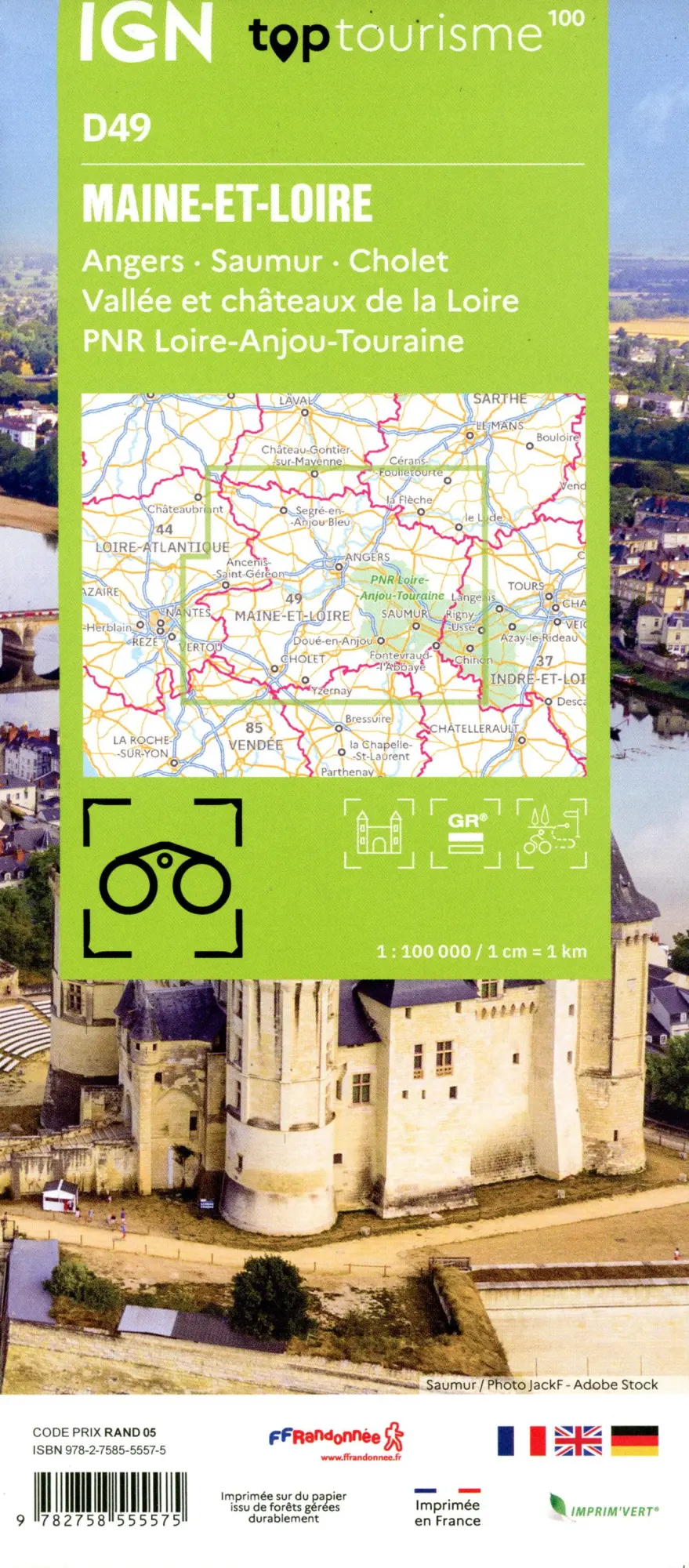 Bild: 9782758555575 | 49 Maine-et-Loire | 1:100000 | (Land-)Karte | Französisch | 2024