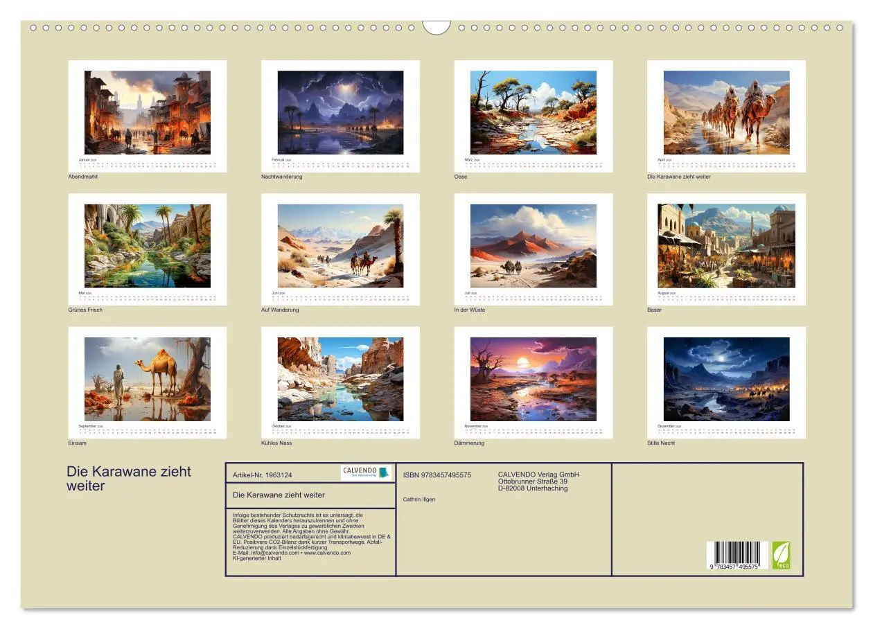 Bild: 9783457495575 | Die Karawane zieht weiter (Wandkalender 2026 DIN A2 quer), CALVENDO...