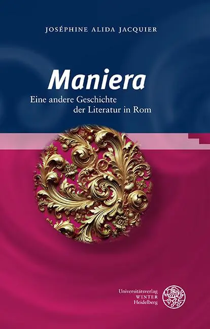 Cover: 9783825395575 | 'Maniera' | Eine andere Geschichte der Literatur in Rom | Jacquier