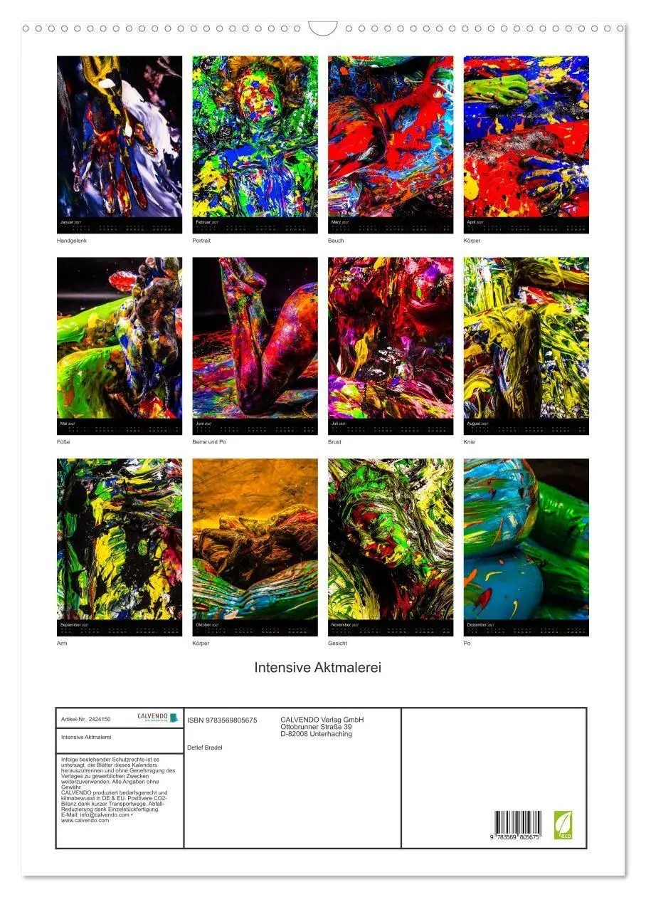Bild: 9783569805675 | Intensive Aktmalerei (Wandkalender 2027 DIN A2 hoch), CALVENDO...