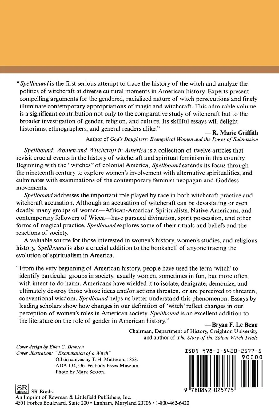 Rückseite: 9780842025775 | Spellbound | Woman and Witchcraft in America | Elizabeth Reis | Buch