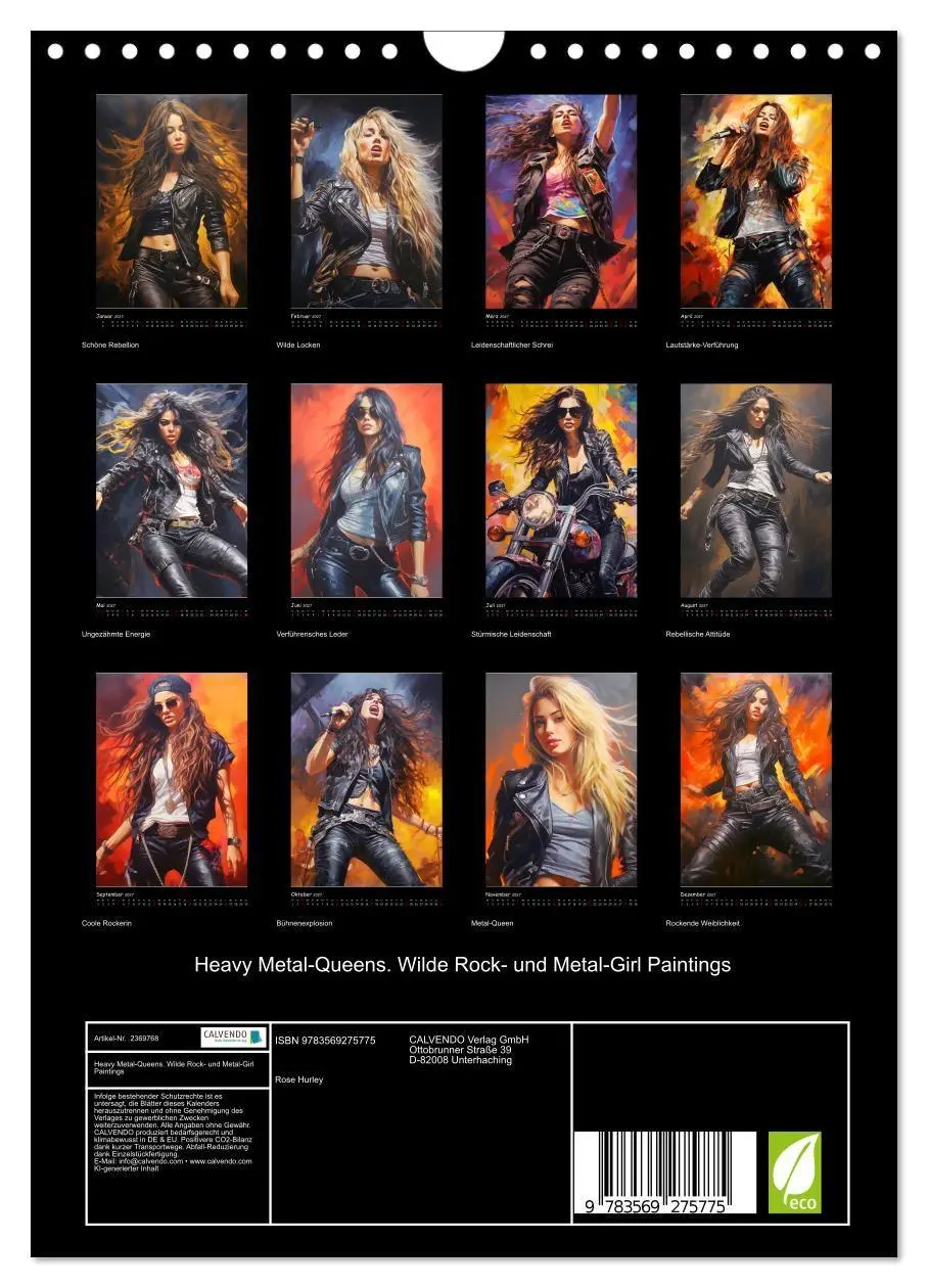 Bild: 9783569275775 | Heavy Metal-Queens. Wilde Rock- und Metal-Girl Paintings...