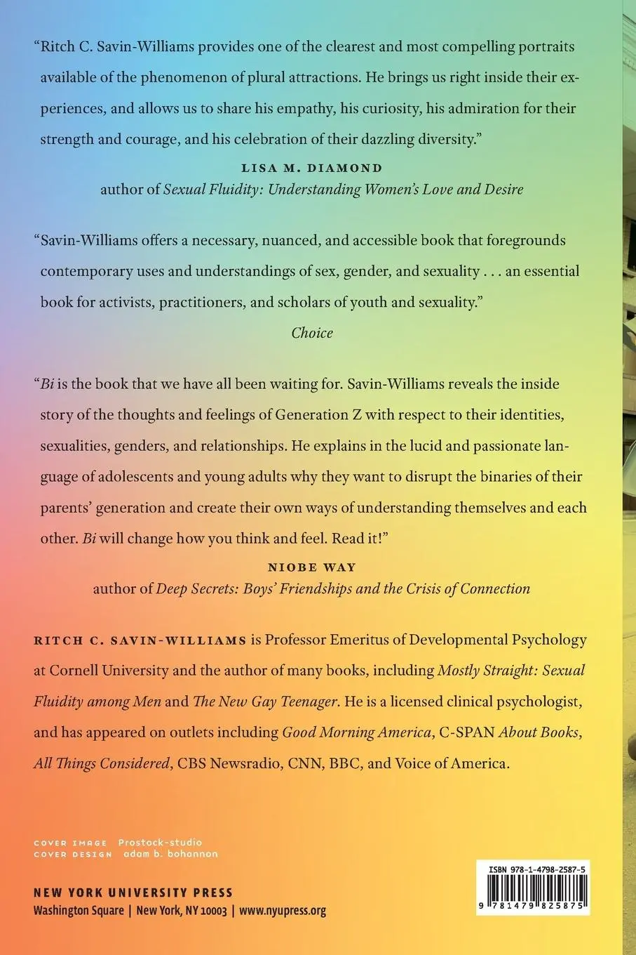 Rückseite: 9781479825875 | Bi | Bisexual, Pansexual, Fluid, and Nonbinary Youth | Savin-Williams