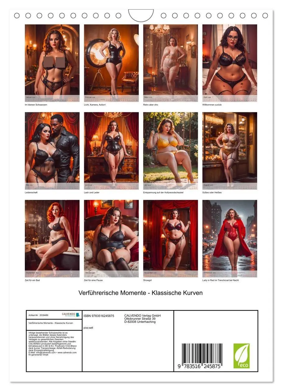 Bild: 9783516245875 | Verführerische Momente - Klassische Kurven (Wandkalender 2026 DIN...