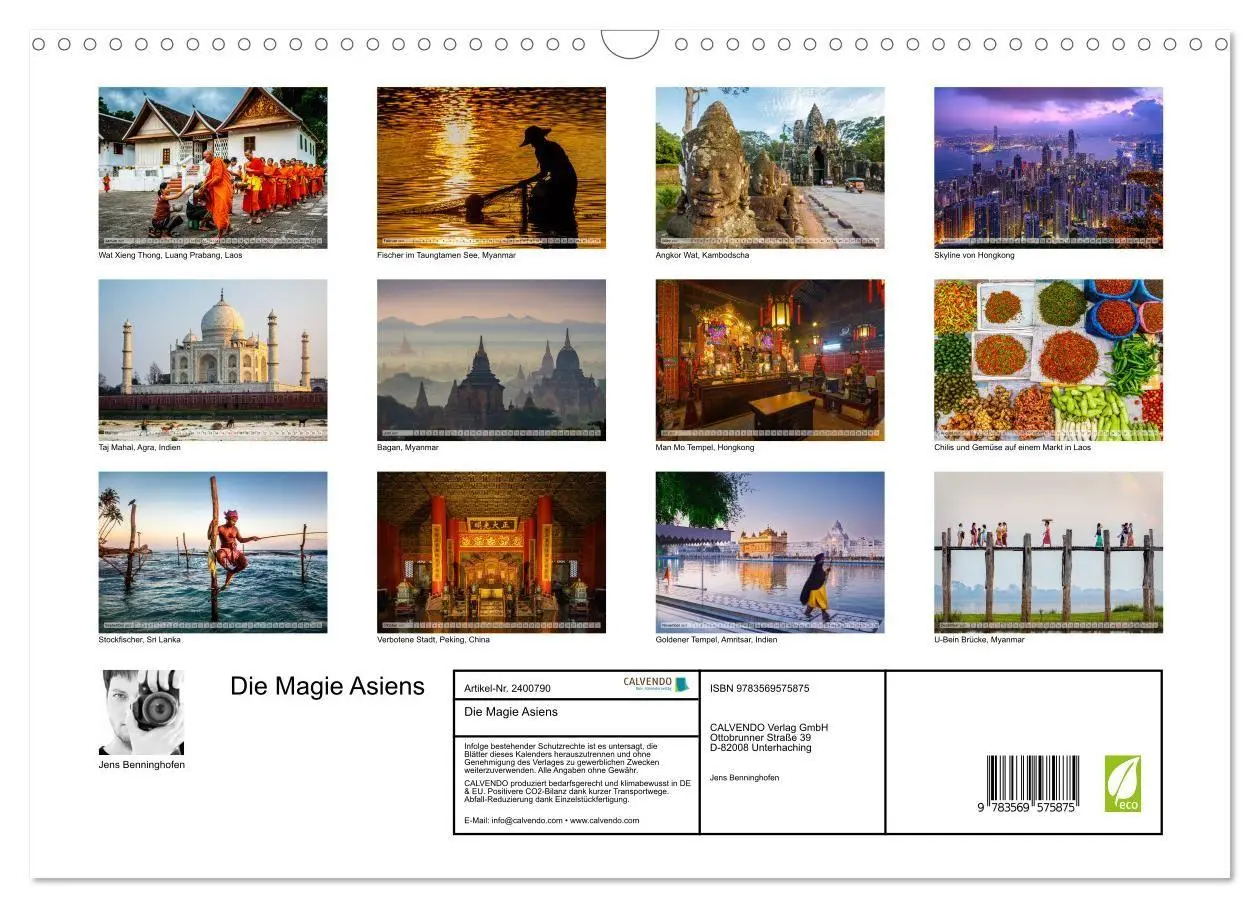 Bild: 9783569575875 | Die Magie Asiens (Wandkalender 2027 DIN A3 quer), CALVENDO...