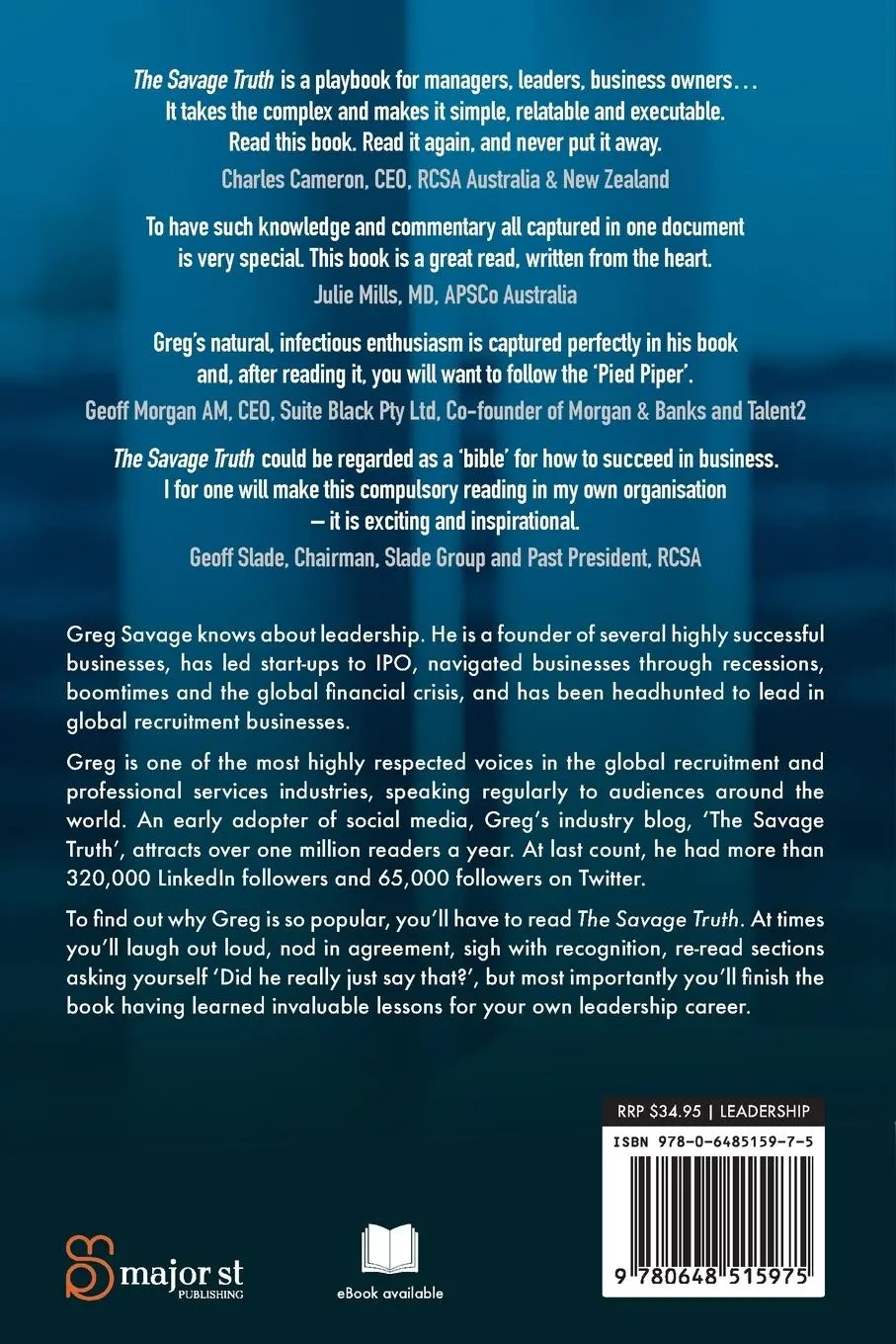 Rückseite: 9780648515975 | The Savage Truth | Greg Savage | Taschenbuch | Englisch | 2019