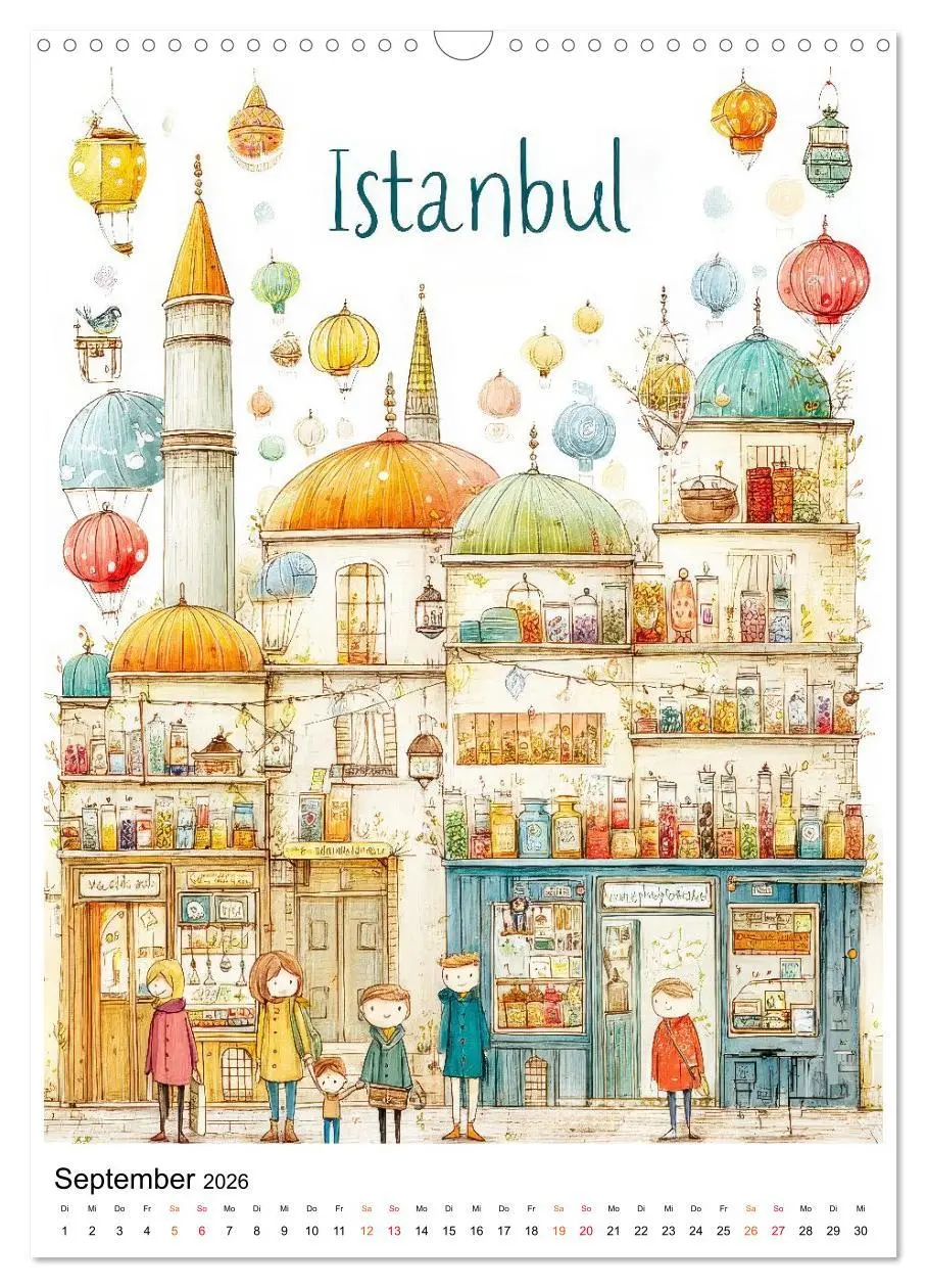 Bild: 9783516095975 | Bunte Weltreise (Wandkalender 2026 DIN A3 hoch), CALVENDO...