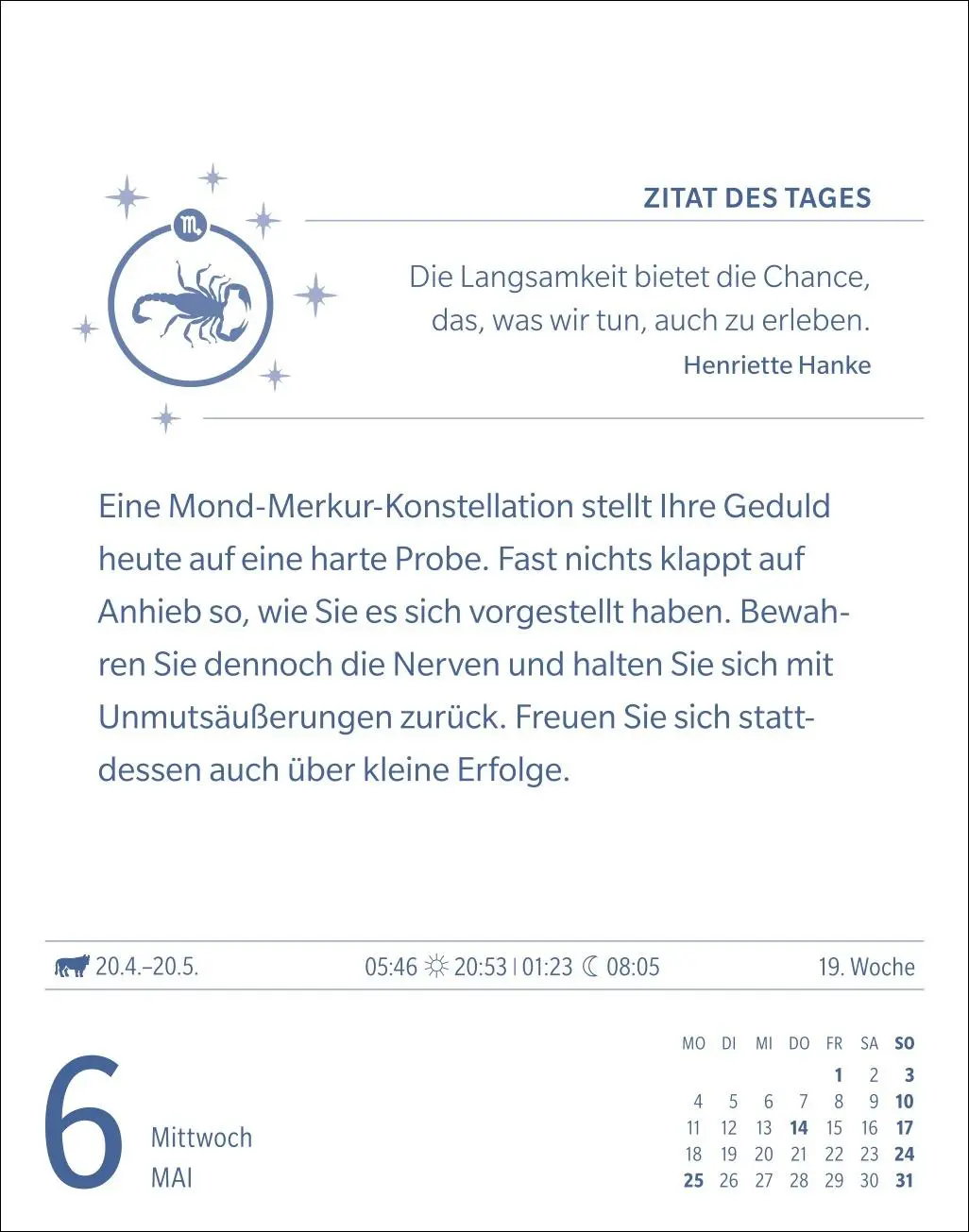 Bild: 9783840035975 | Skorpion Sternzeichenkalender 2026 - Tagesabreißkalender - Ihr...